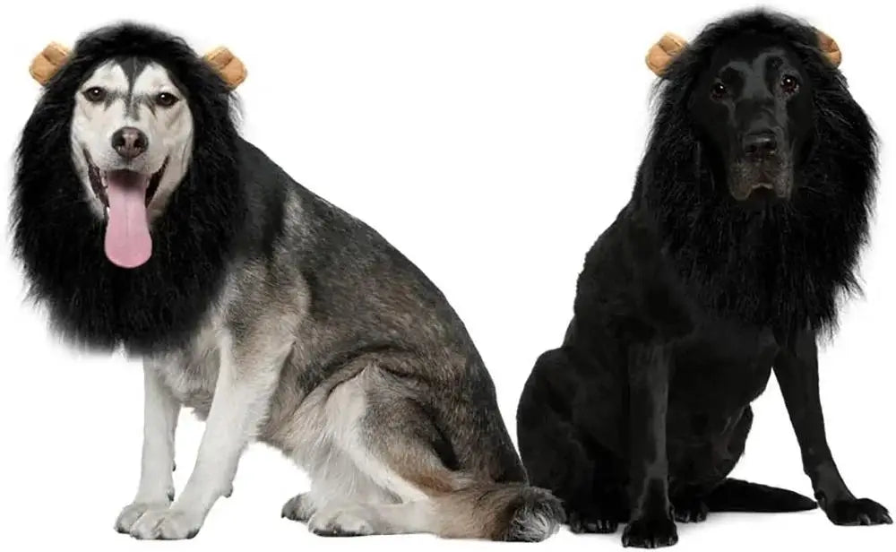 Halloween Accessories Pet Lion Head Wig Cosplay Dog Head Set Everyday Party Pet Supplies Creative Funny Dog Hair