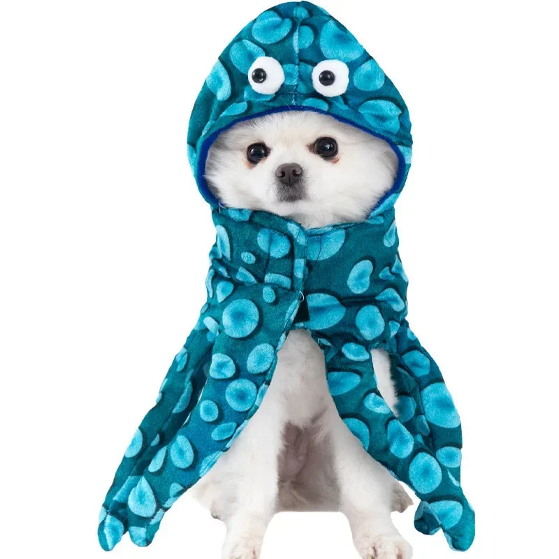 Funny Halloween Dog Costume For Small Medium Dogs Cats Adjustable Puppy Cosplay Party French Bulldog Chihuahua Pet Clothing