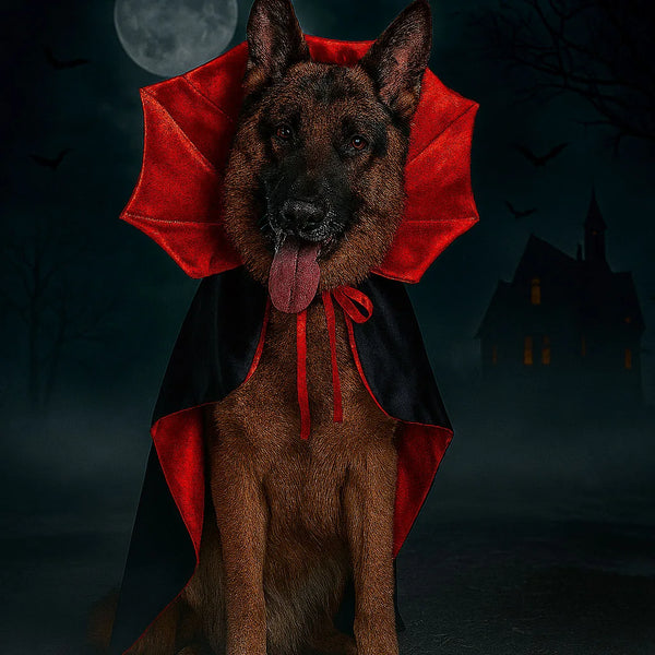 Halloween Pet Cape Costume with Bat Wings Adjustable Vampire Cloak for Puppy Kitten Dog Cat Cosplay Party Holiday Decorations